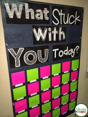 "What Stuck With You Today?" - Awesome end of the day activity!