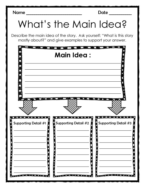 Graphic Organizer: What's the Main Idea?