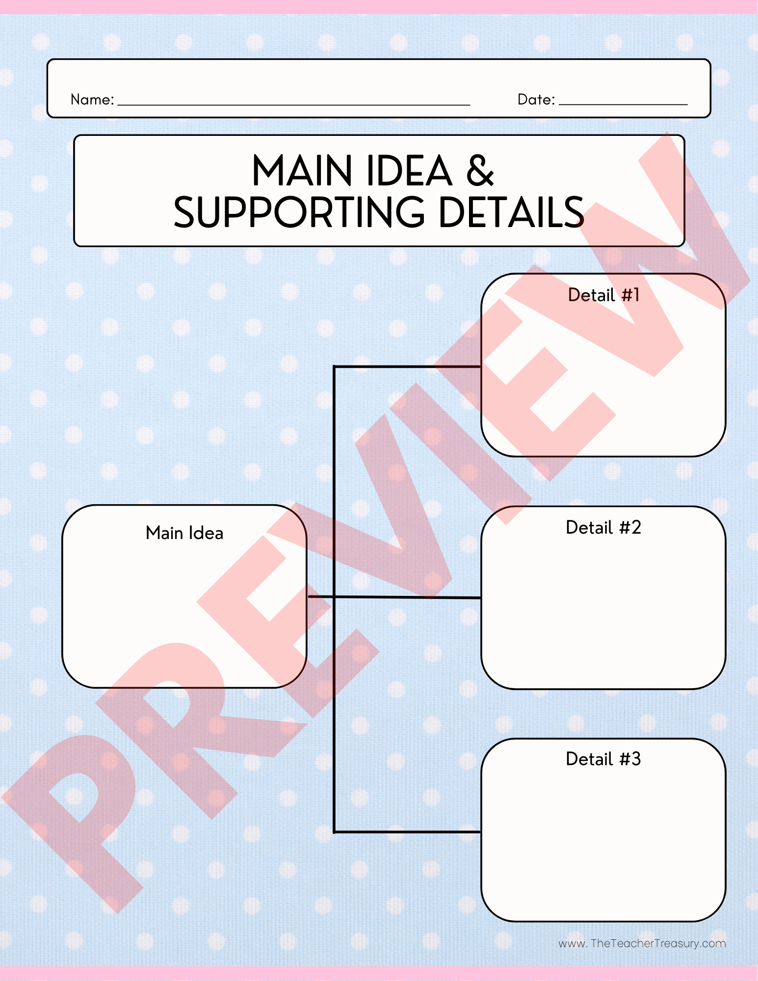 Main Idea Graphic Organizer
